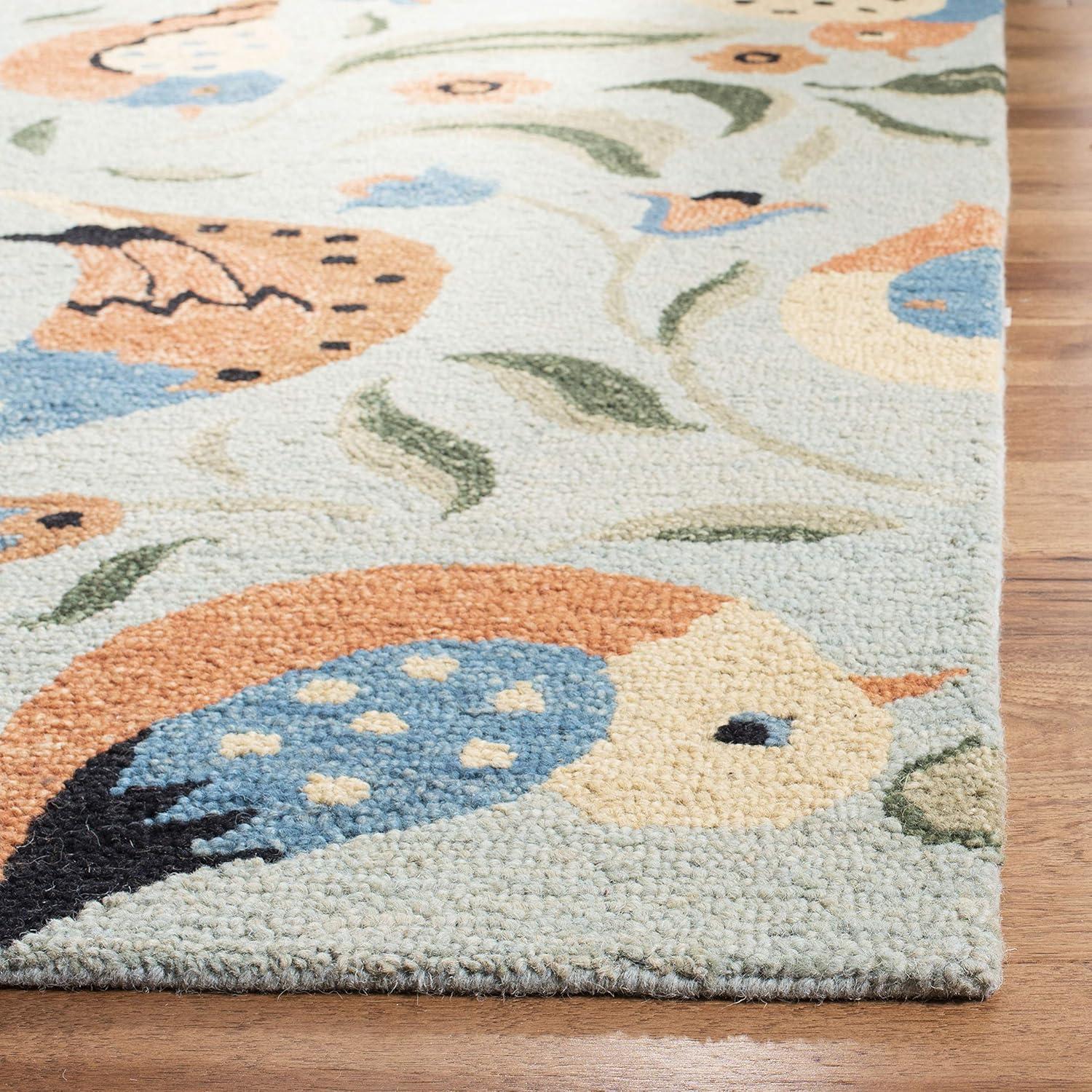 Blossom BLM676 Hand Hooked Runner Rug - Sage/Multi - 2'3"x8' - Safavieh.