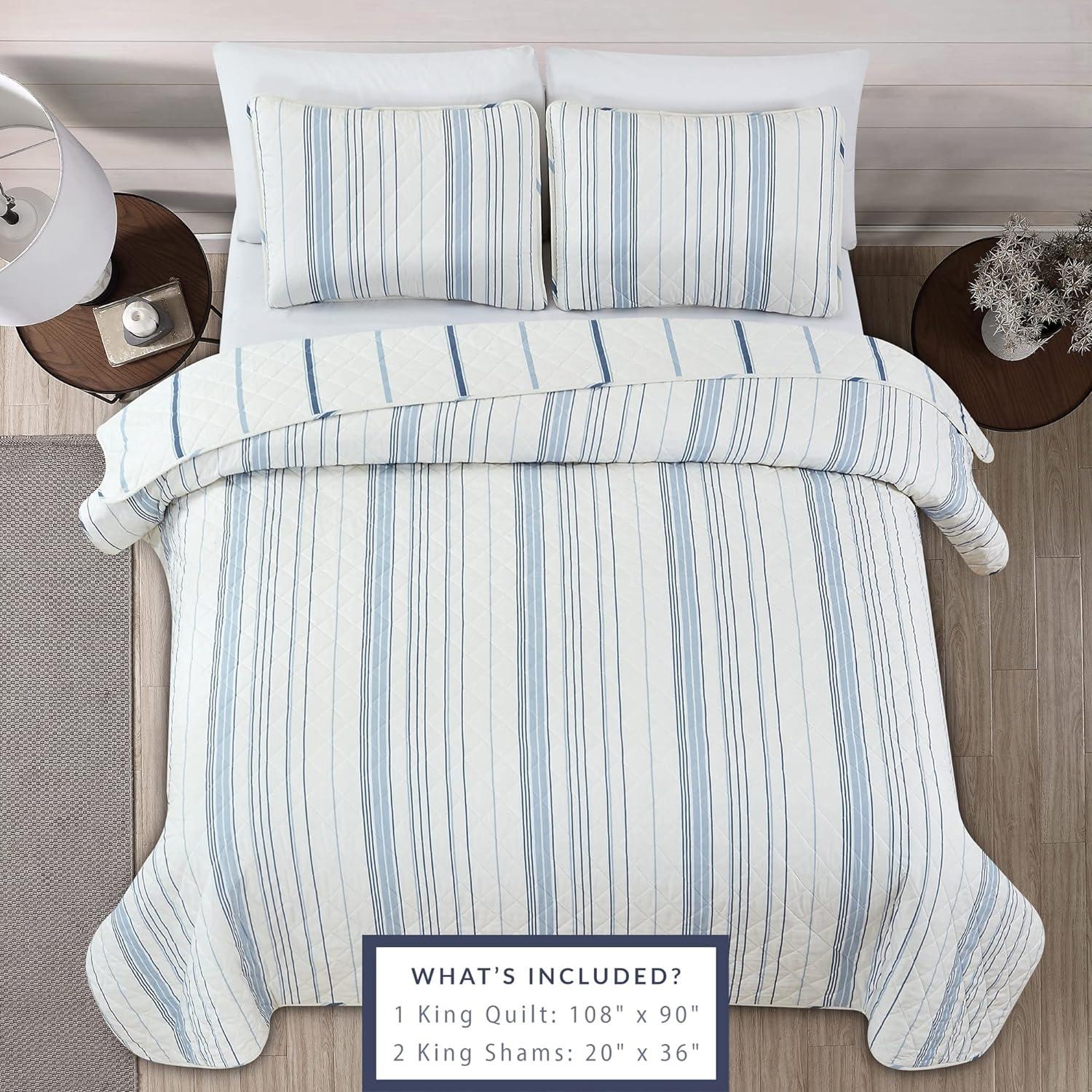 Market & Place Sofia No Striped Quilt Set