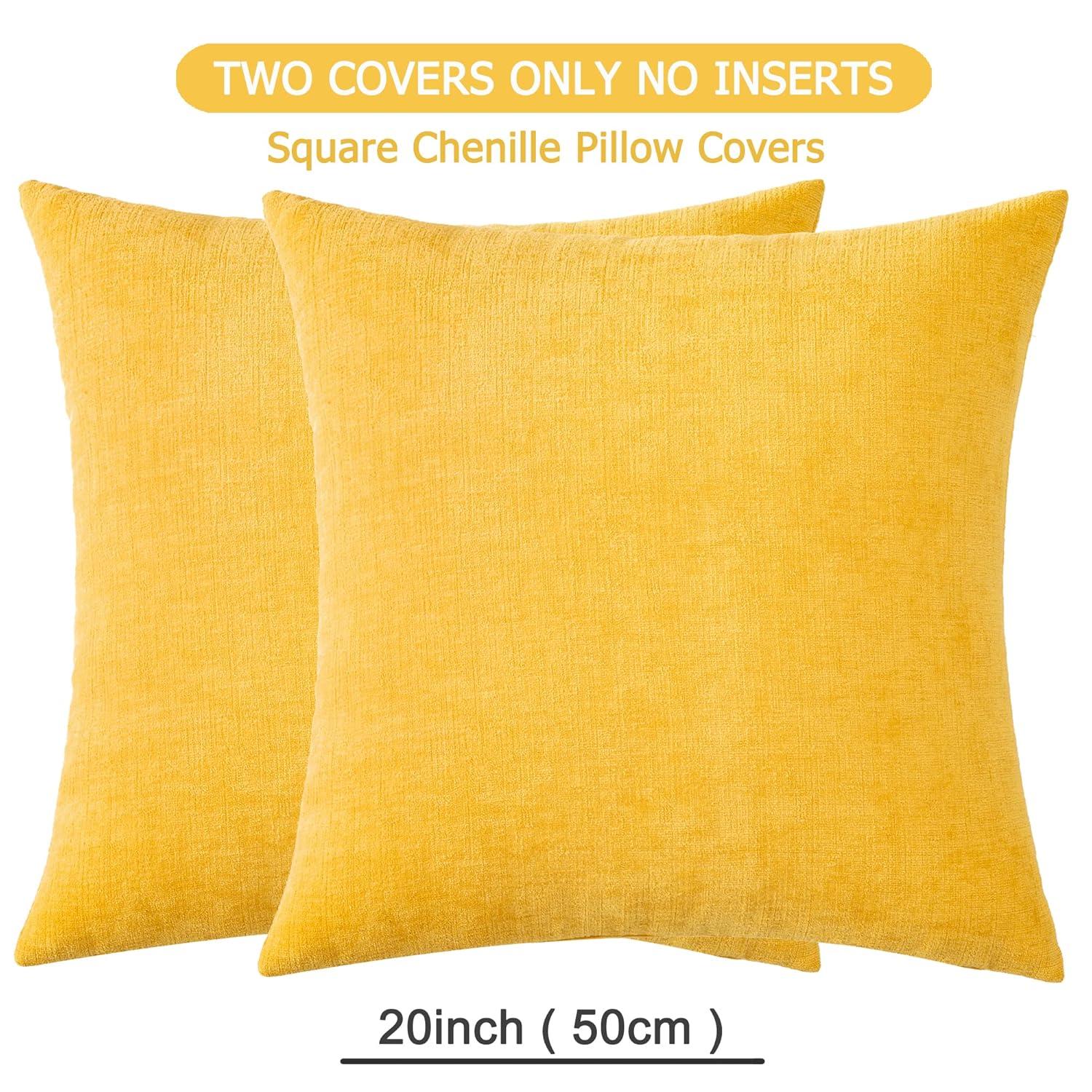 Square Chenille Pillow Cover (Set of 2)