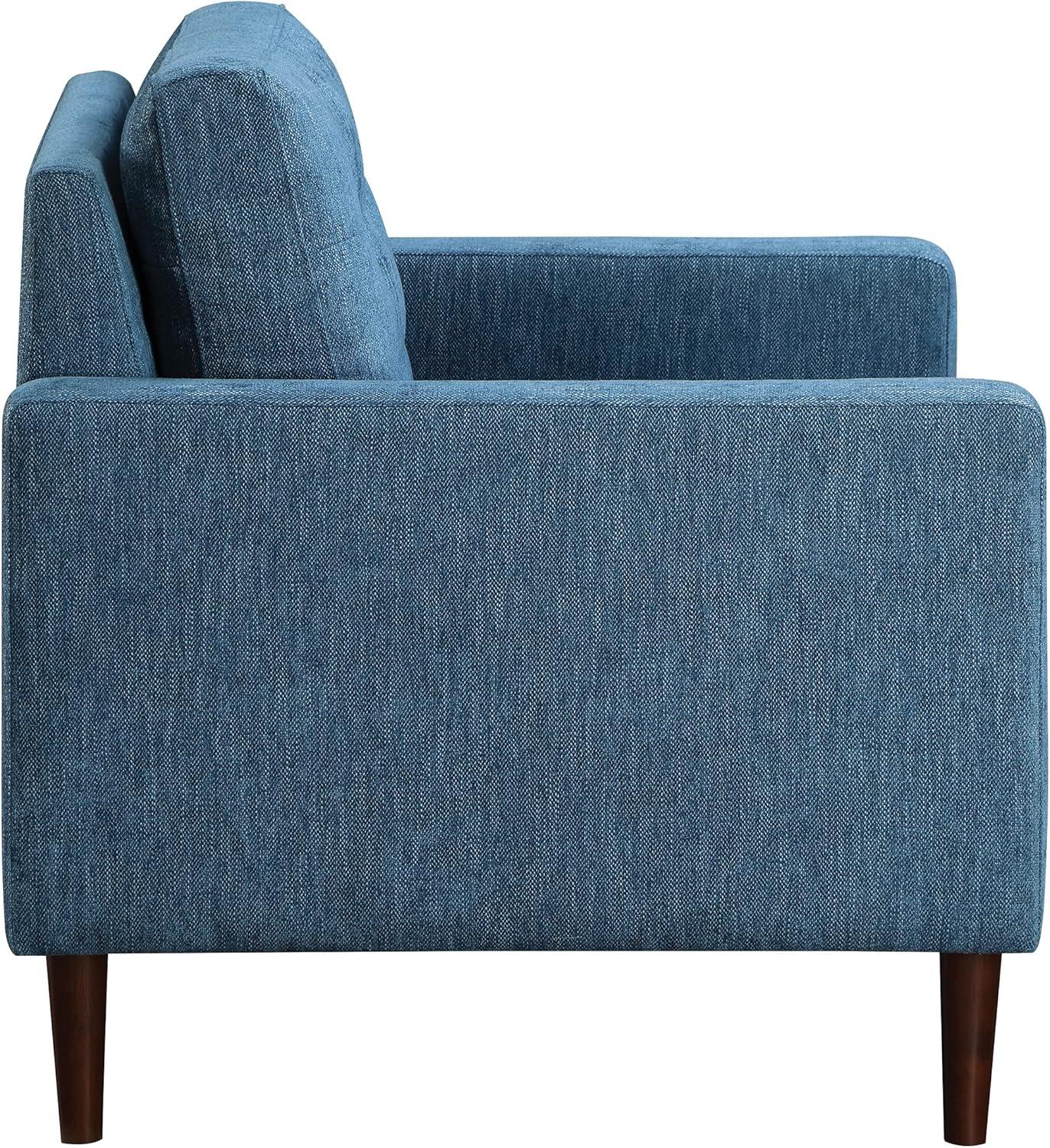 Grayburn Mid-Century Chair in Navy Fabric