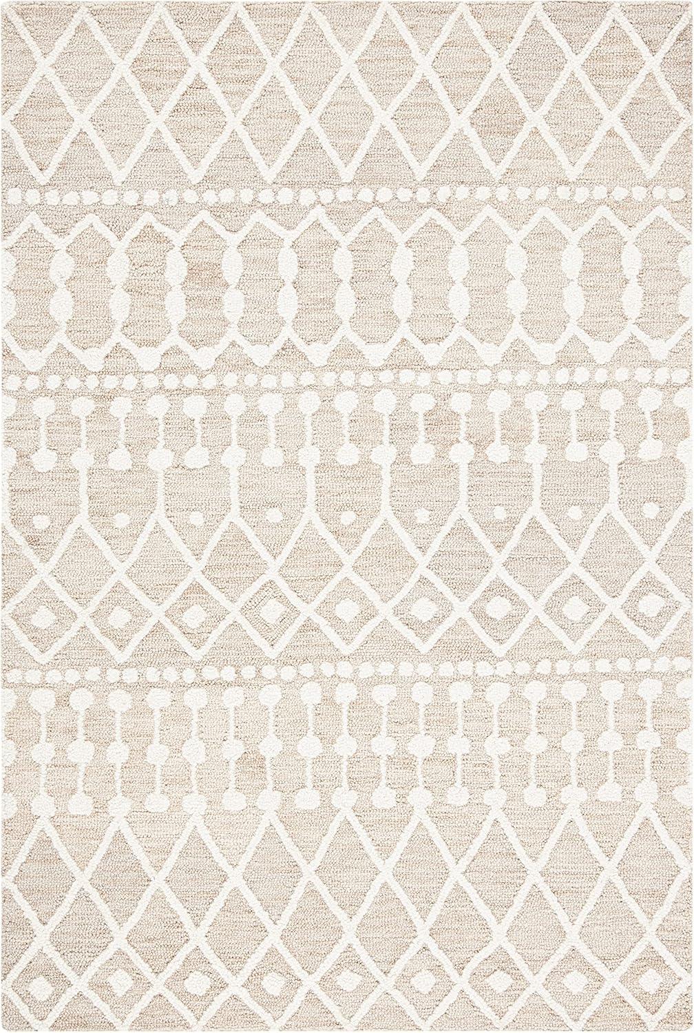 Blossom BLM115 Hand Tufted Area Rug - Beige/Ivory - 4'x6' - Safavieh.