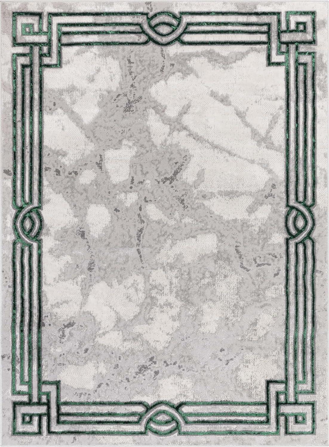 Well Woven Fairmont Huntington Modern Abstract Marble Pattern Blue 9'3" x 12'6" Area Rug