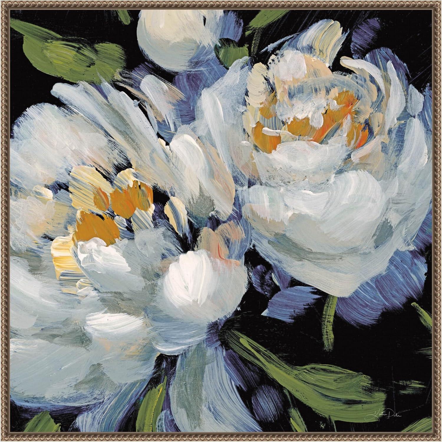 Amanti Art Peony Blossom II Crop by Katrina Pete Canvas Wall Art Print Framed 30 x 30-in.