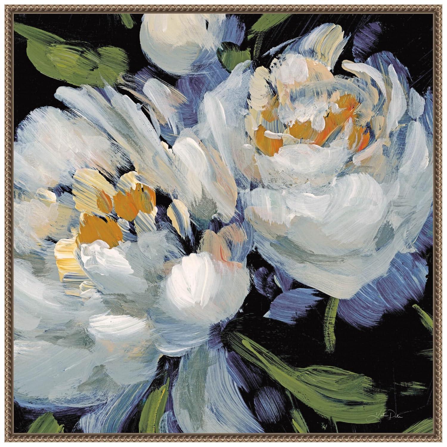 Amanti Art Peony Blossom II Crop by Katrina Pete Canvas Wall Art Print Framed 30 x 30-in.