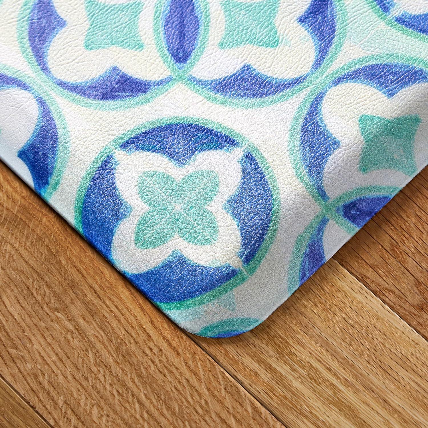 Fiesta FIESTA Mali Tiles Geo Trellis Anti-Fatigue Comfort Non-Slip Kitchen Runner Mat