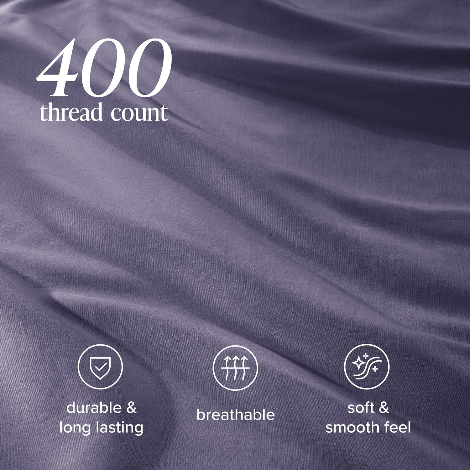 400 Thread Count Organic Cotton Sateen Duvet Cover Set