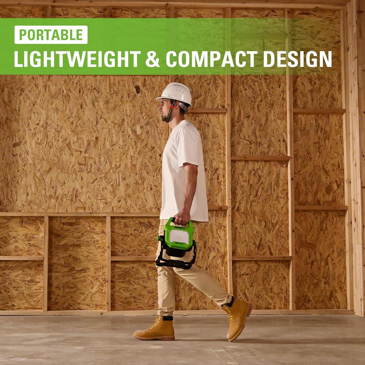 Greenworks Pro 80V (AC/DC) 2500-Lumen LED Work Light, Tool Only
