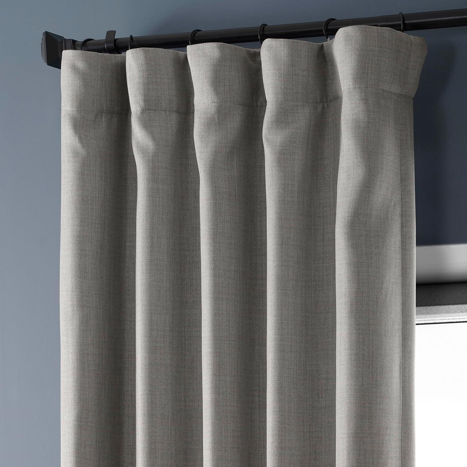 Clay Faux Linen Blackout Curtains 50" x 120"