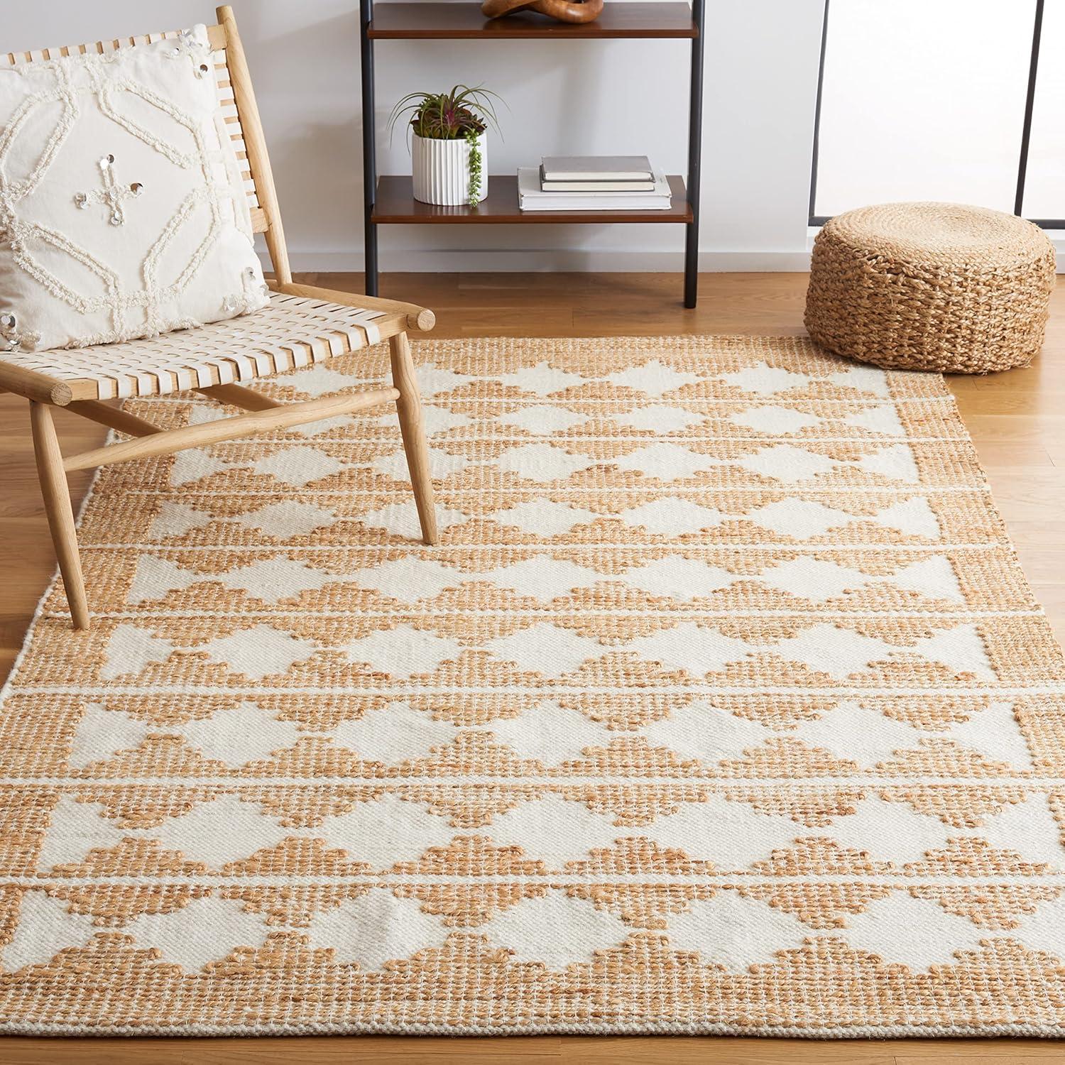Natural Fiber NF511 Hand Loomed Area Rug - Ivory/Natural - 6'x9' - Safavieh.