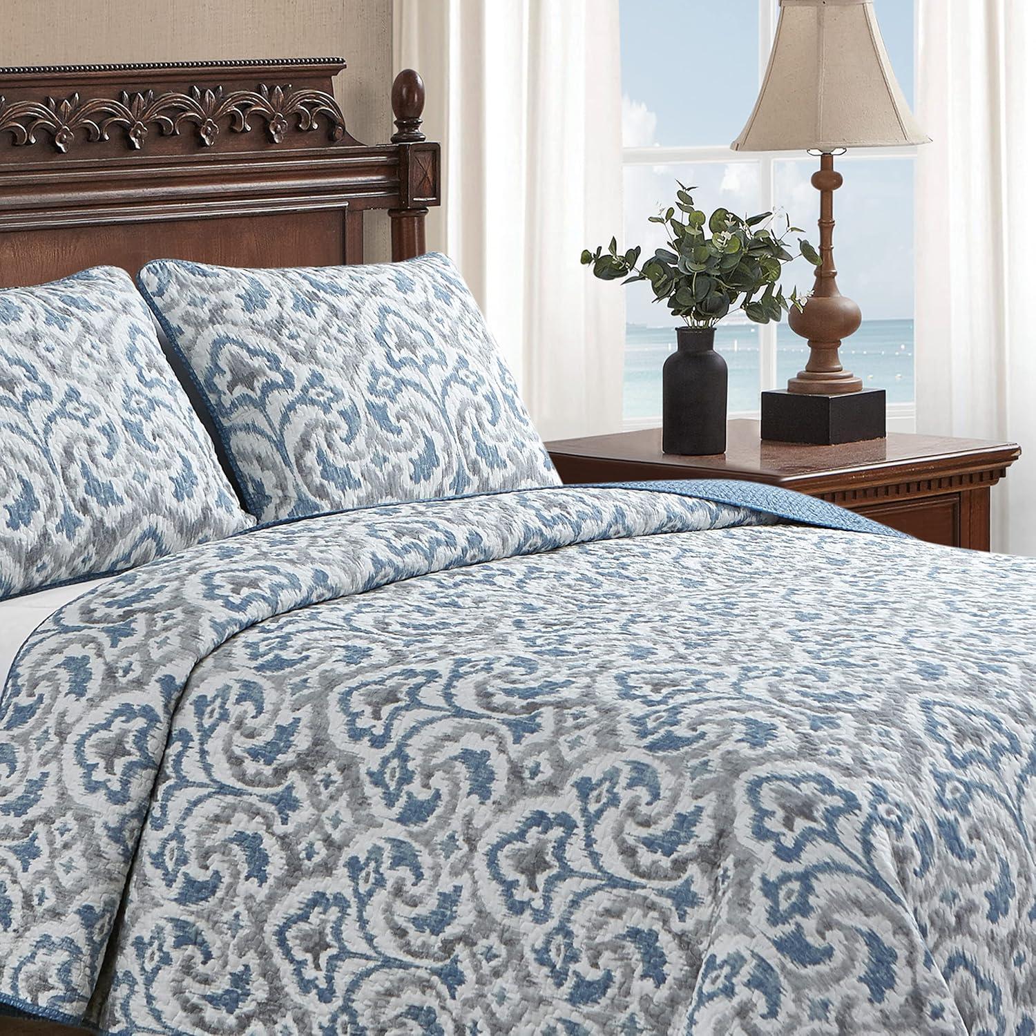 Cape Verde Quilt & Sham Set Smoke Blue - Tommy Bahama