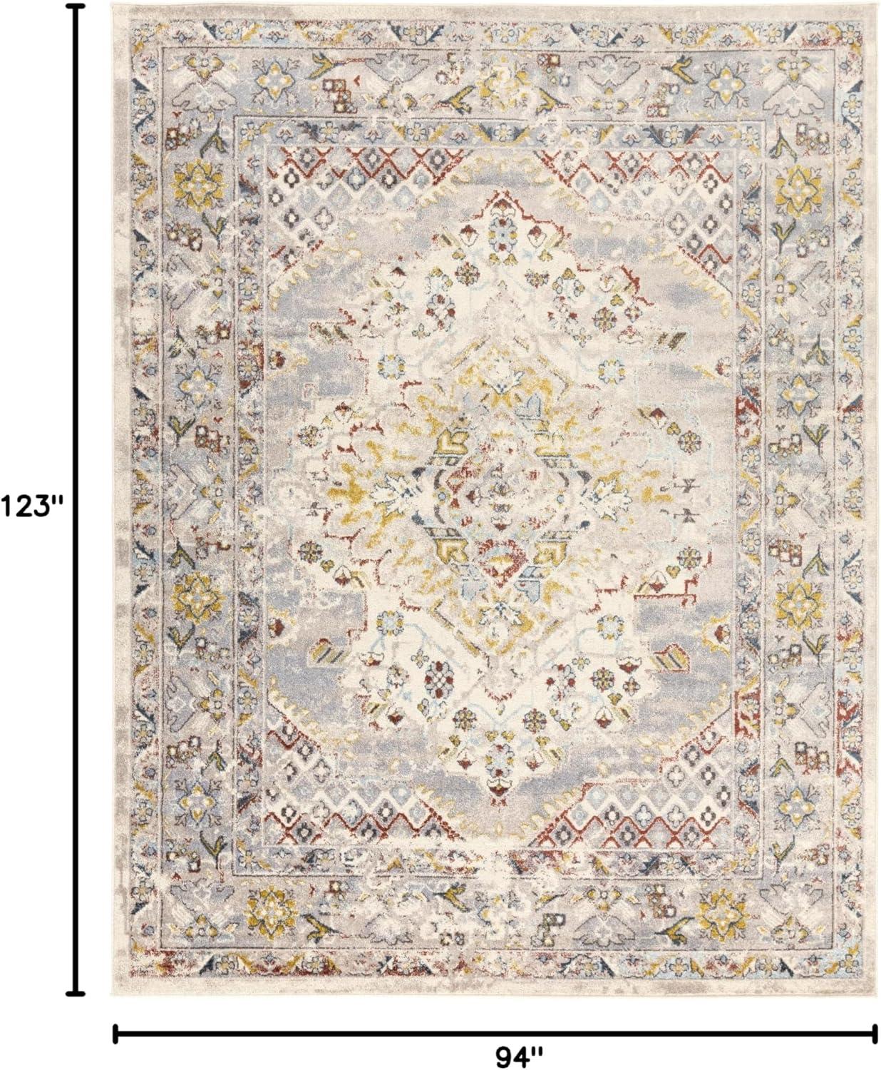 Livabliss Ankara Oriental Medallion Area Rug,7'10" x 10'2",Taupe