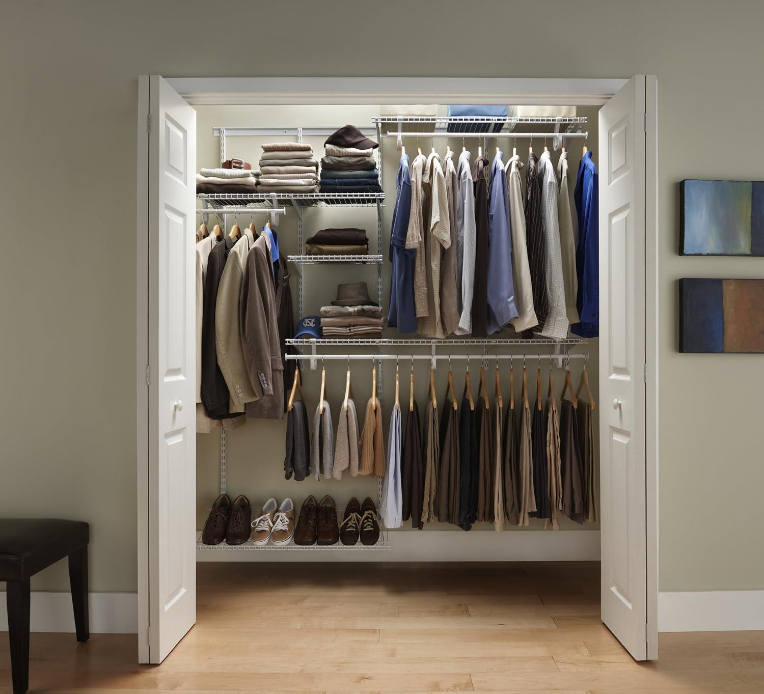 ShelfTrack 60" W - 96" W Closet System Starter Kit