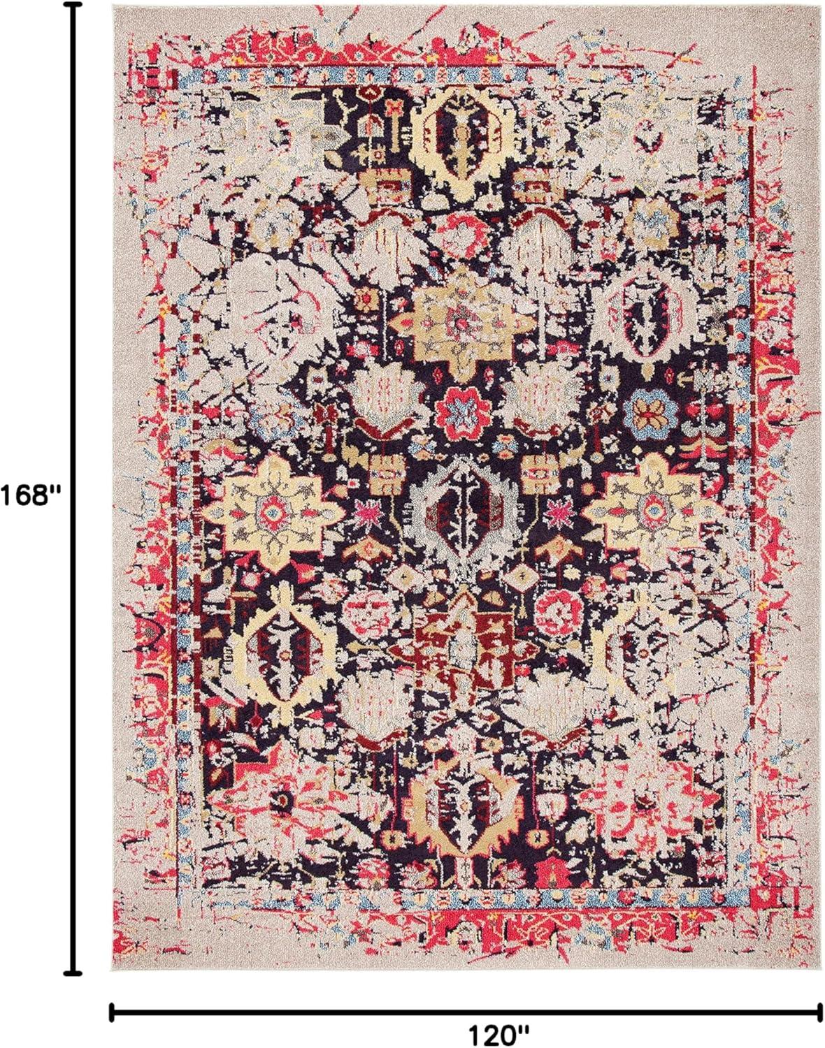 SAFAVIEH Monaco Shannon Abstract Area Rug, Grey/Multi, 10' x 14'