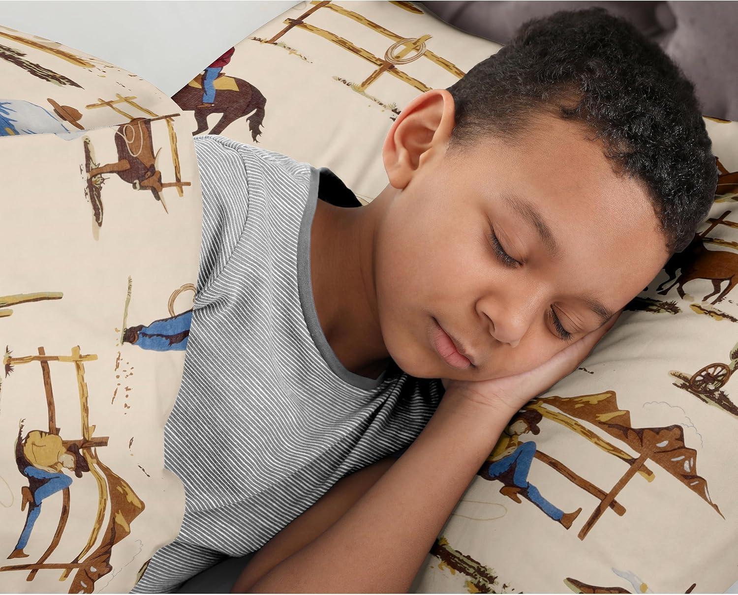 Sweet Jojo Designs Boy Full/Queen Comforter Bedding Set Wild West Cowboy Multicolor 3pc