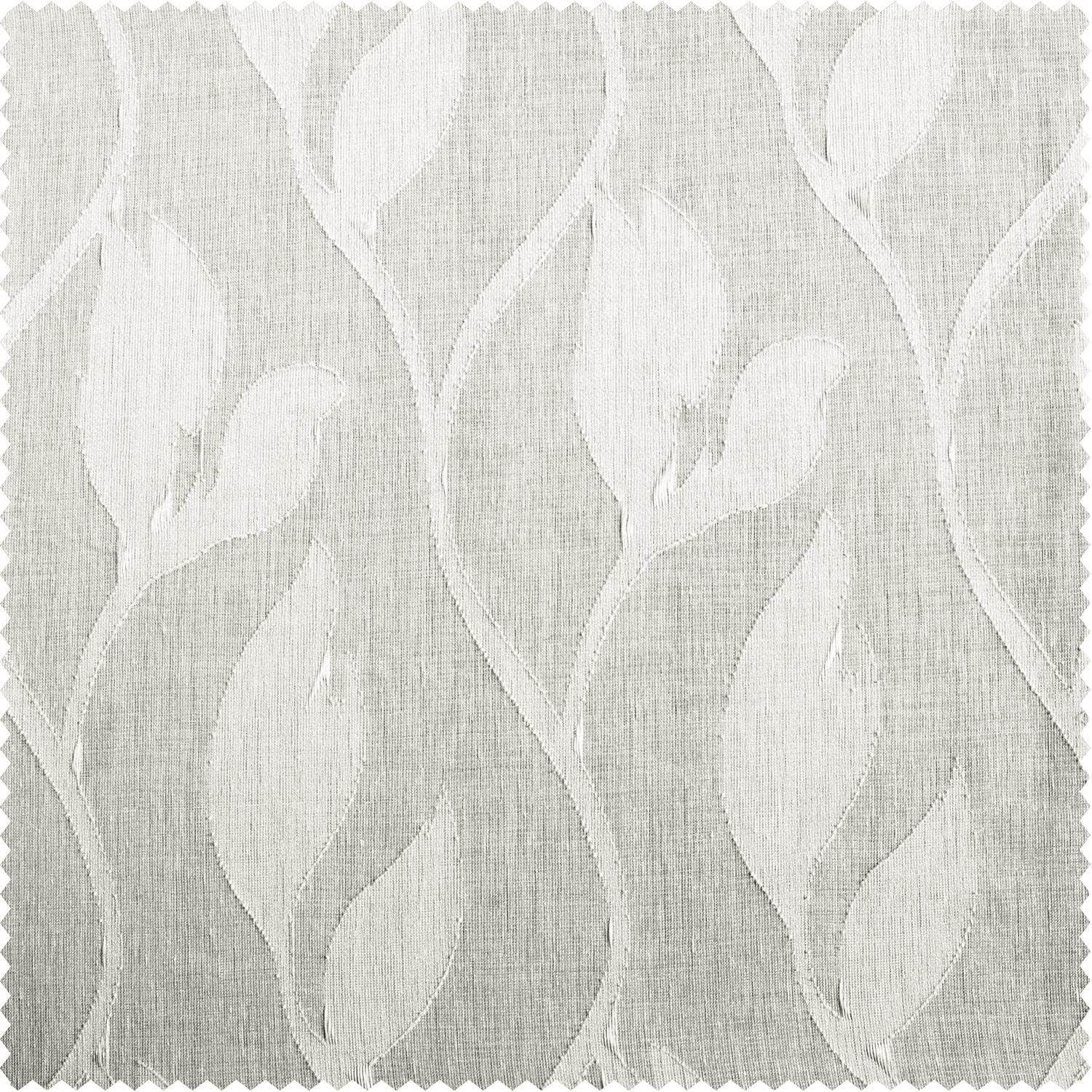 White Sheer Linen-Blend 108" Window Panel