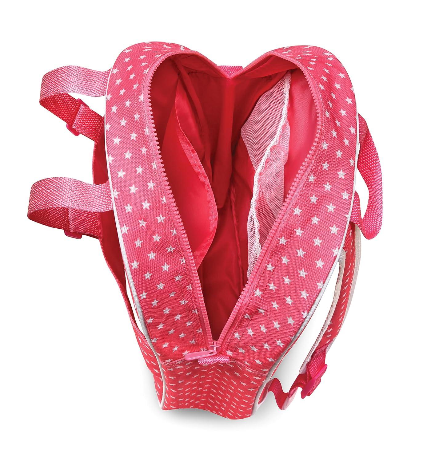 Badger Basket Doll Travel Backpack with Plush Friend Compartment - Star Pattern