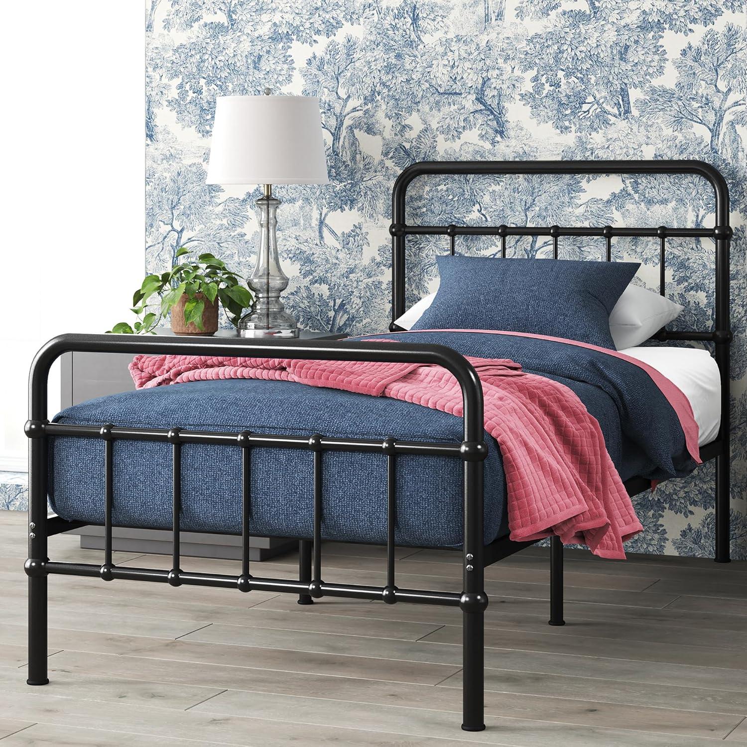 Zinus Florence 42" Modern Farmhouse Metal Platform Bed