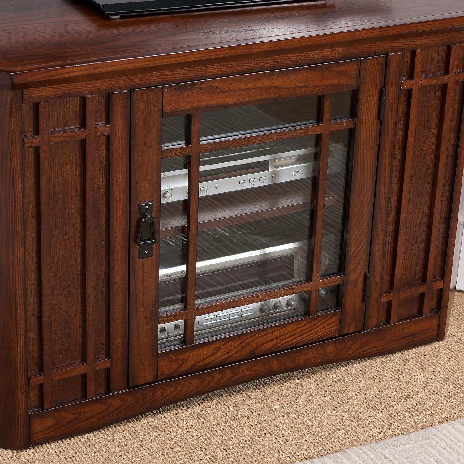 Leick Furniture Mission 46" Corner TV Stand in an Oak Finish
