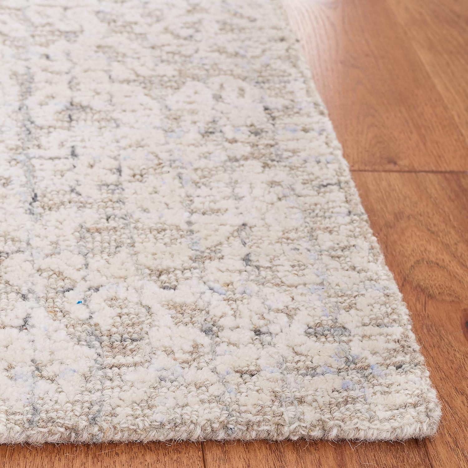 Floral Hand Tufted 60% Wool, 20% Viscose, And 20% Cotton Floral Rug
