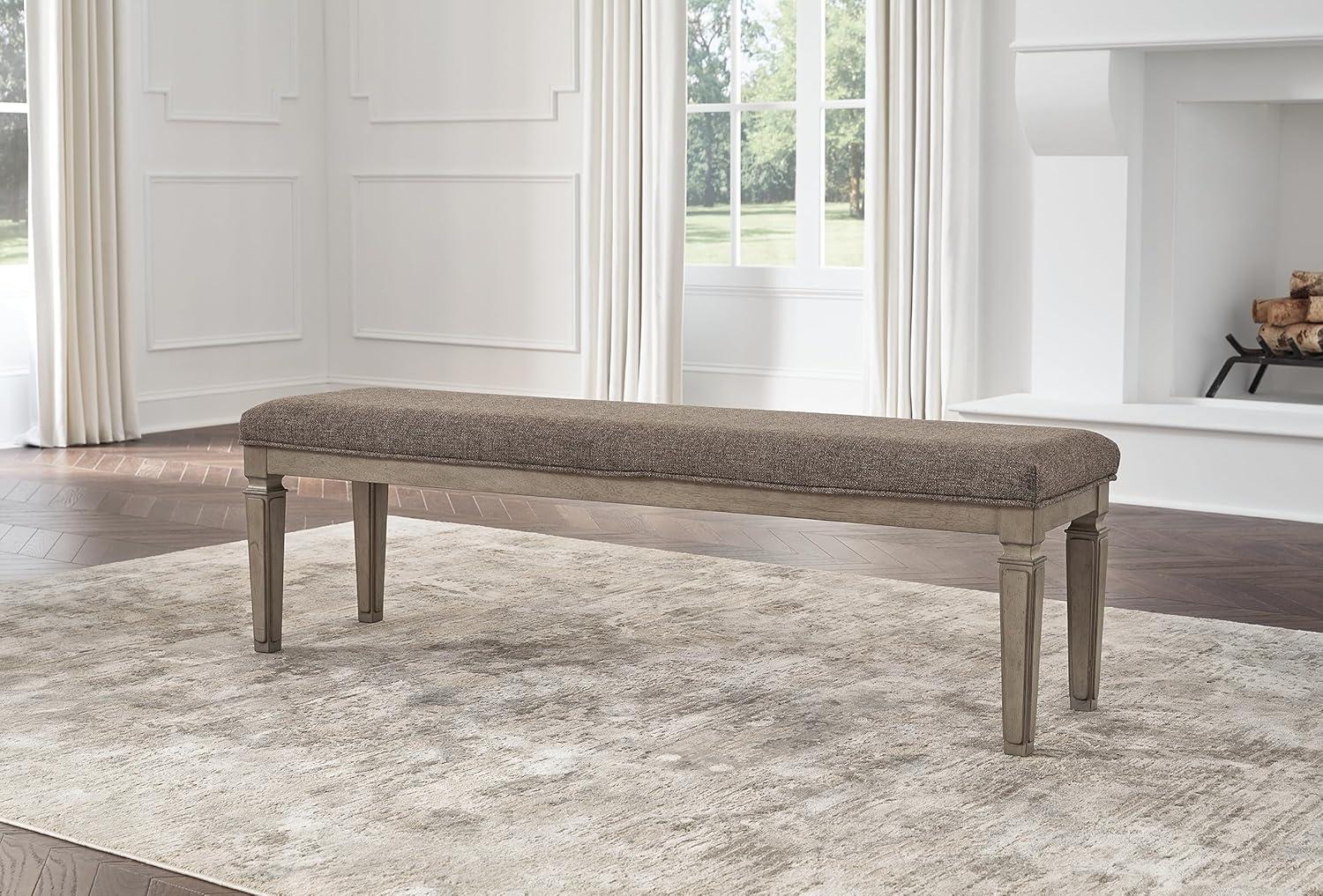 Signature Design by Ashley Traditional Lexorne 63" Dining Bench  Gray