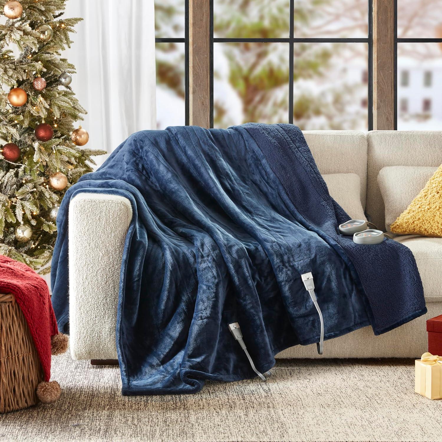 Beautyrest Heated Microlight to Berber Oversized Ultra-Soft Electric Blanket