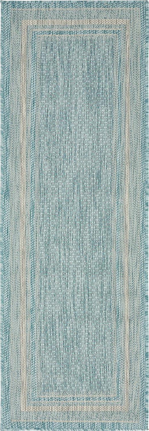 Aquamarine Outdoor Runner Rug - Easy Care & Stain Resistant