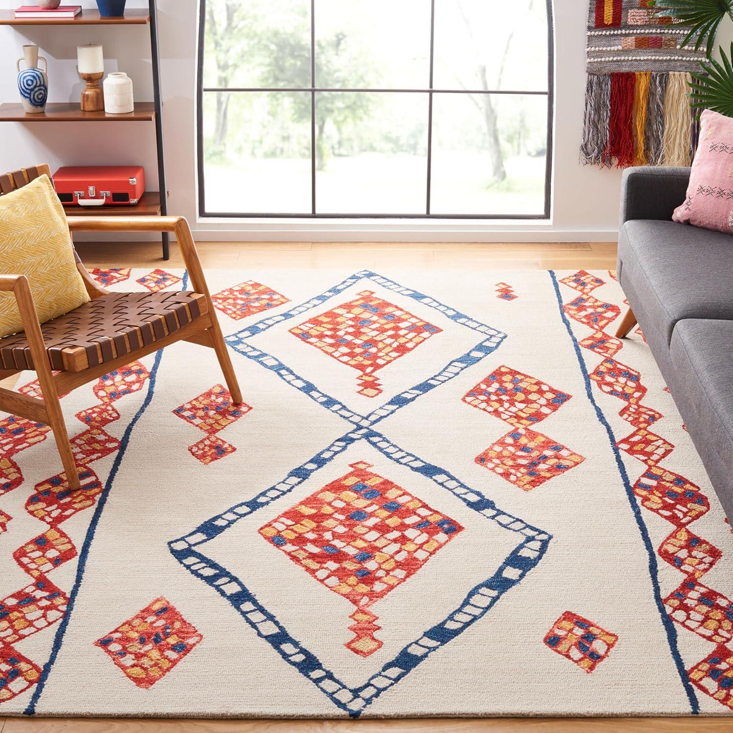 Aspen APN702 Hand Tufted Area Rug - Ivory/Multi - 8'x10' - Safavieh.