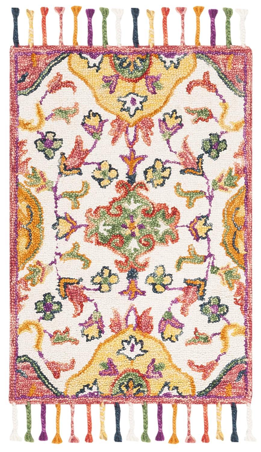Blossom BLM456 Hand Tufted Accent Rug - Ivory/Multi - 2'x3' - Safavieh.