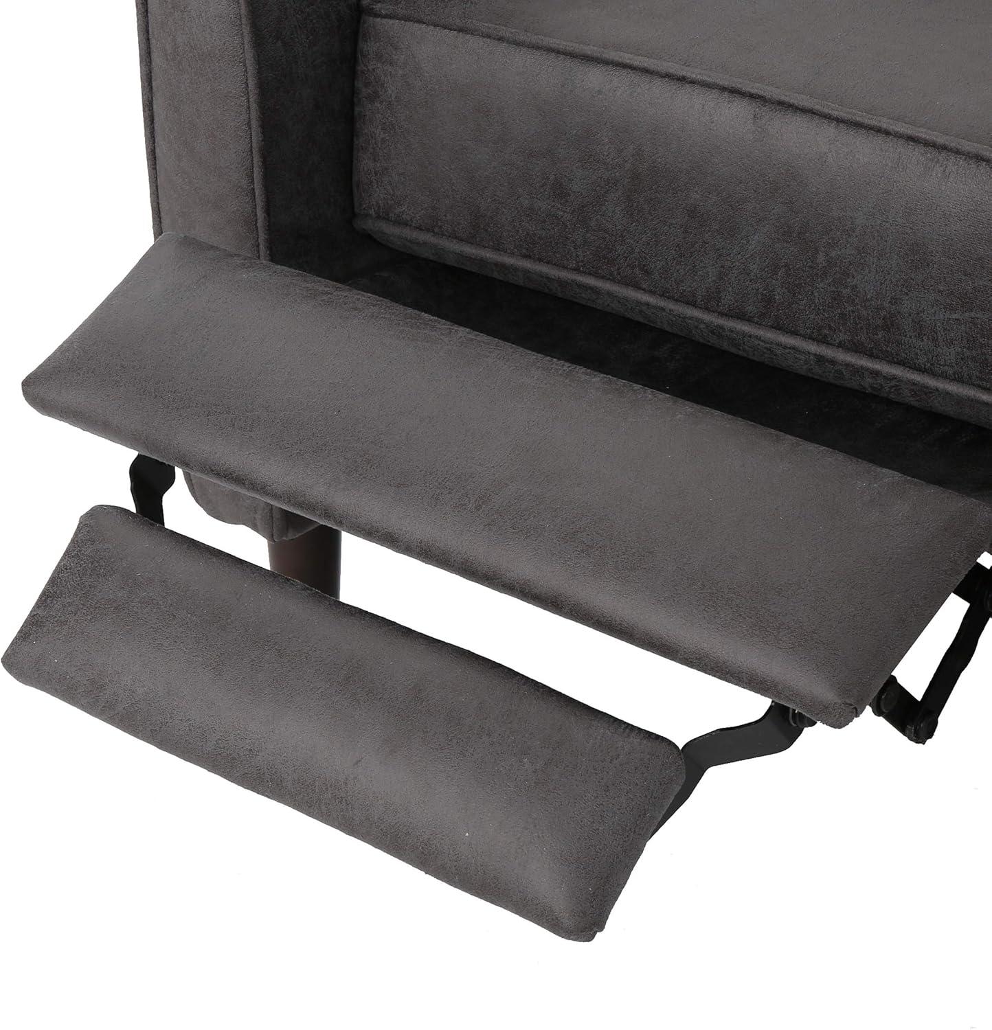 GDFStudio Mason Mid Century Modern Tufted Pushback Recliners (Set of 2), Slate/Microfiber
