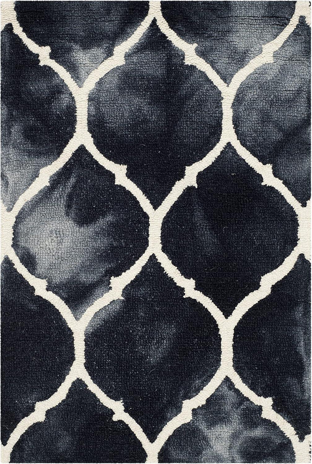 Dip Dye DDY685 Hand Tufted Indoor Accent Rug - Graphite/Ivory - 2'x3' - Safavieh