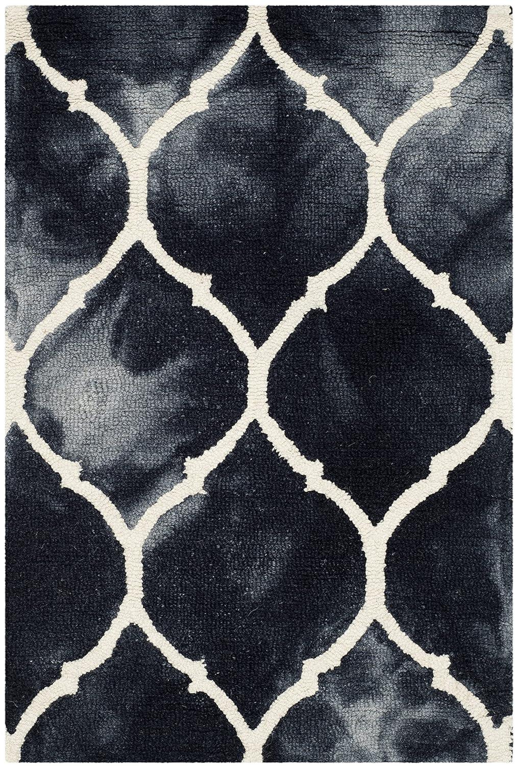 Dip Dye DDY685 Hand Tufted Indoor Accent Rug - Graphite/Ivory - 2'x3' - Safavieh