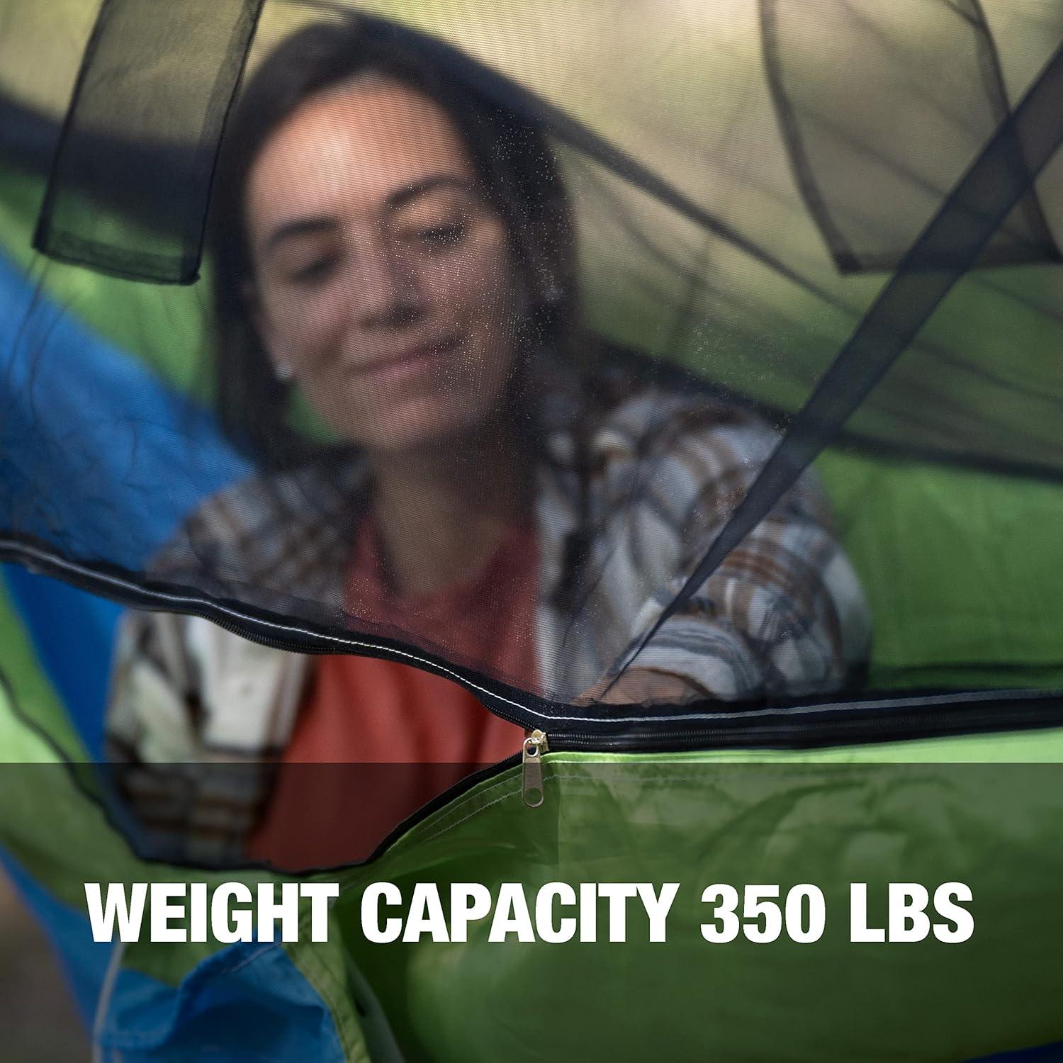 Bliss Hammocks BH-406XLS-N-MM Hammock in a Bag w/ Mosquito Net & Adjustable Tree Straps, 54-in. Wide, Weather & UV Resistant, 350 Lb. Capacity (Mermaid)