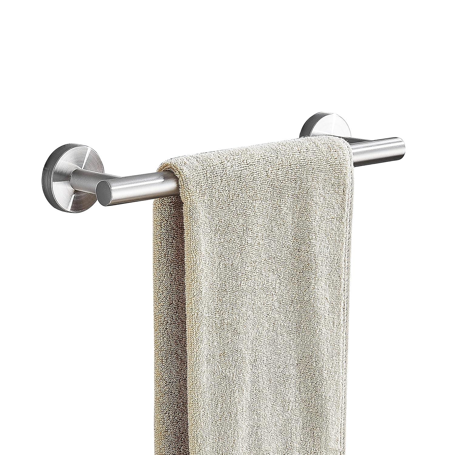 Towel Bar, 12-Inch Hand Towel Holder, Bathroom Accessories SUS304 Stainless Steel Towel Rack, Bath Hardware Brushed Nickel, Wall Mounted