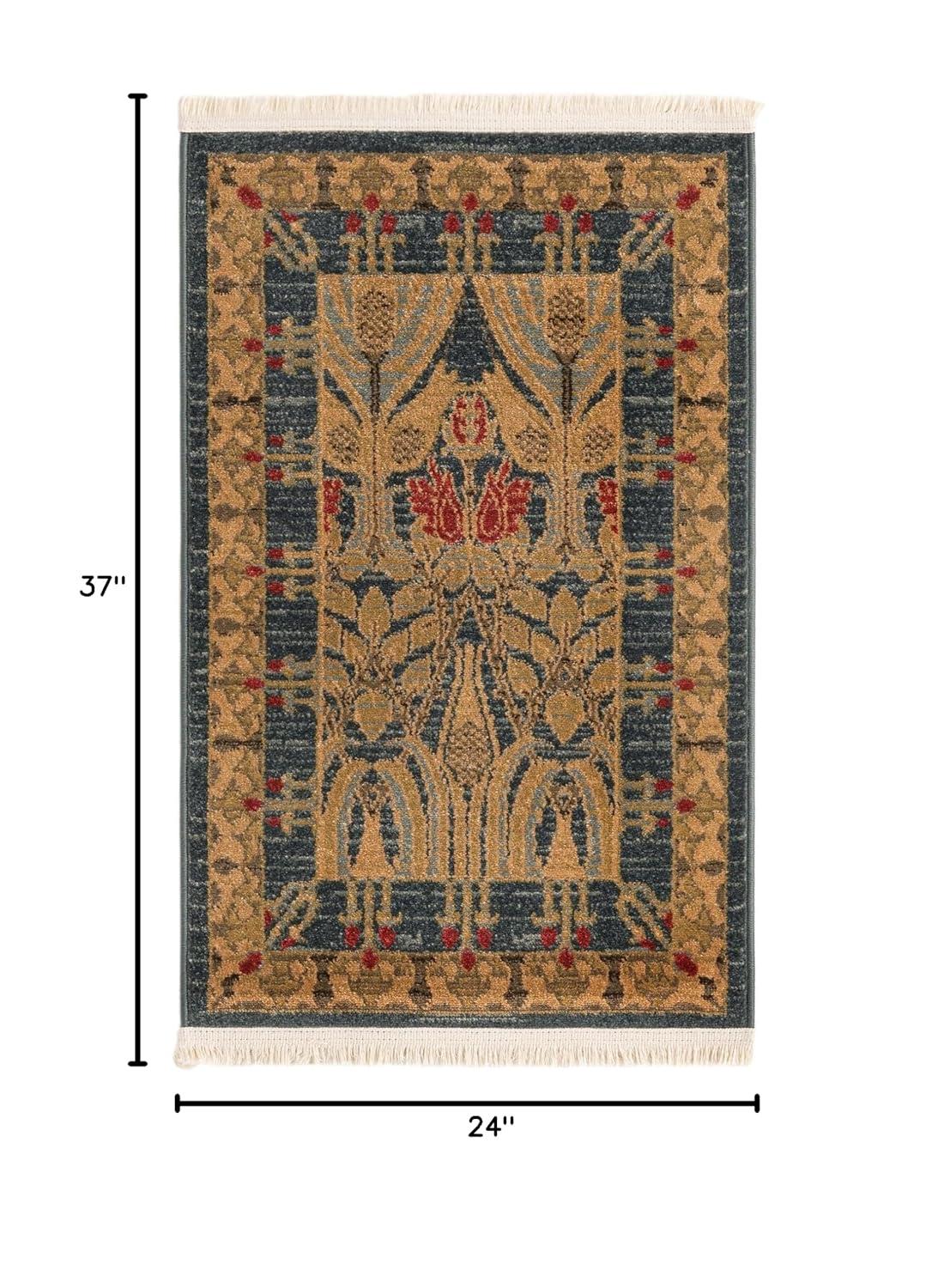 Unique Loom Contemporary Stirling Area Rug Denim Color