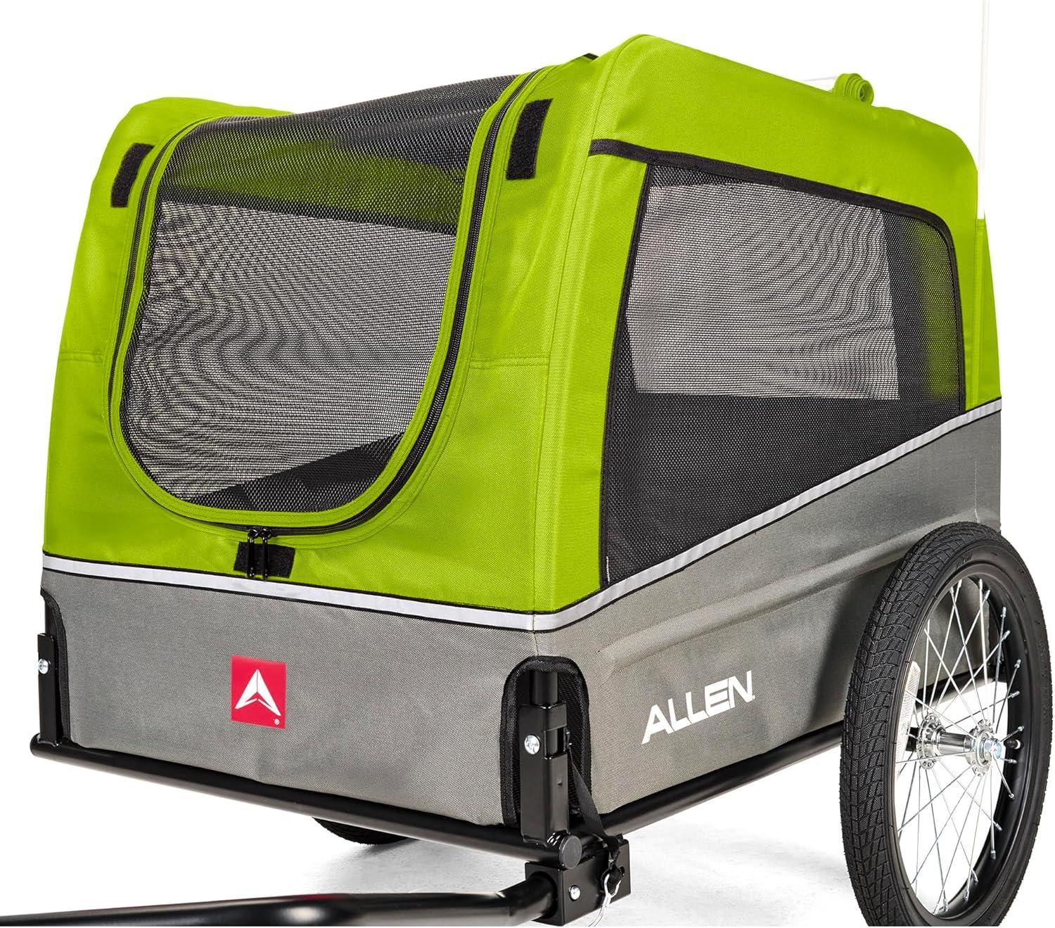 Allen Sports Deluxe ADT Dog Bike Trailer for Medium Sized Dogs, Red