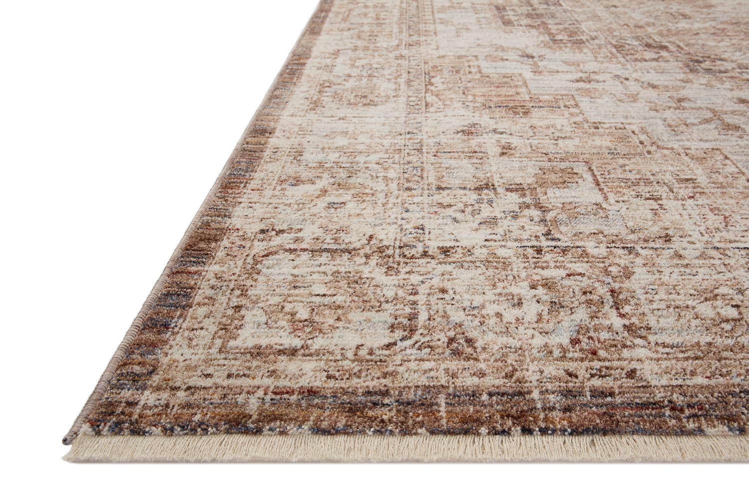 Loloi Rugs Sorrento Oriental Machine Made Power Loom Polyester Area Rug in Beige/Brown