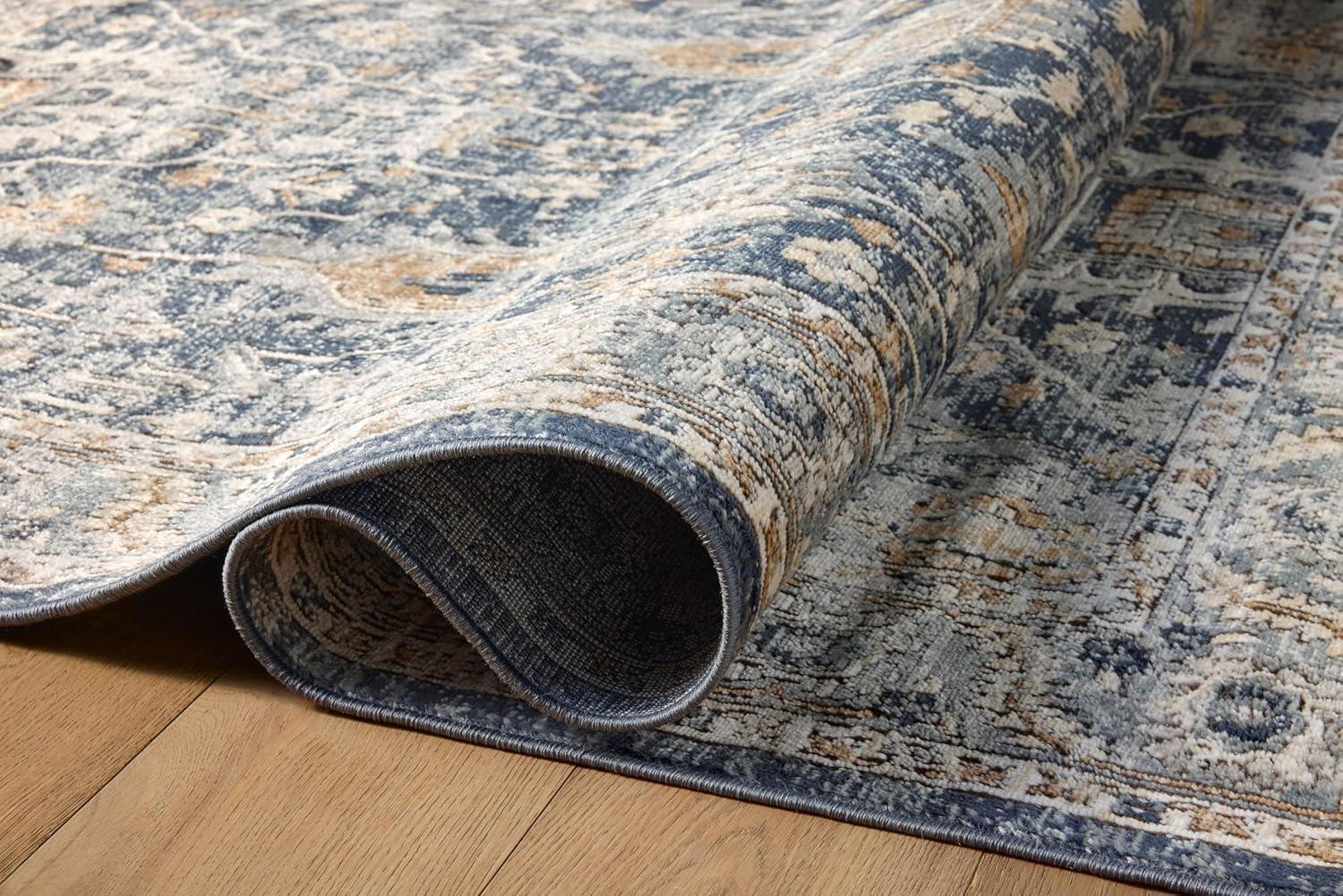 Loloi Teagan Denim / Pebble 5'-3" x 7'-6" Area Rug