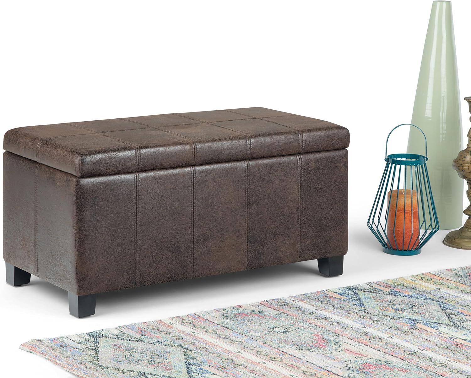 Simpli Home Dover Storage Ottoman Bench