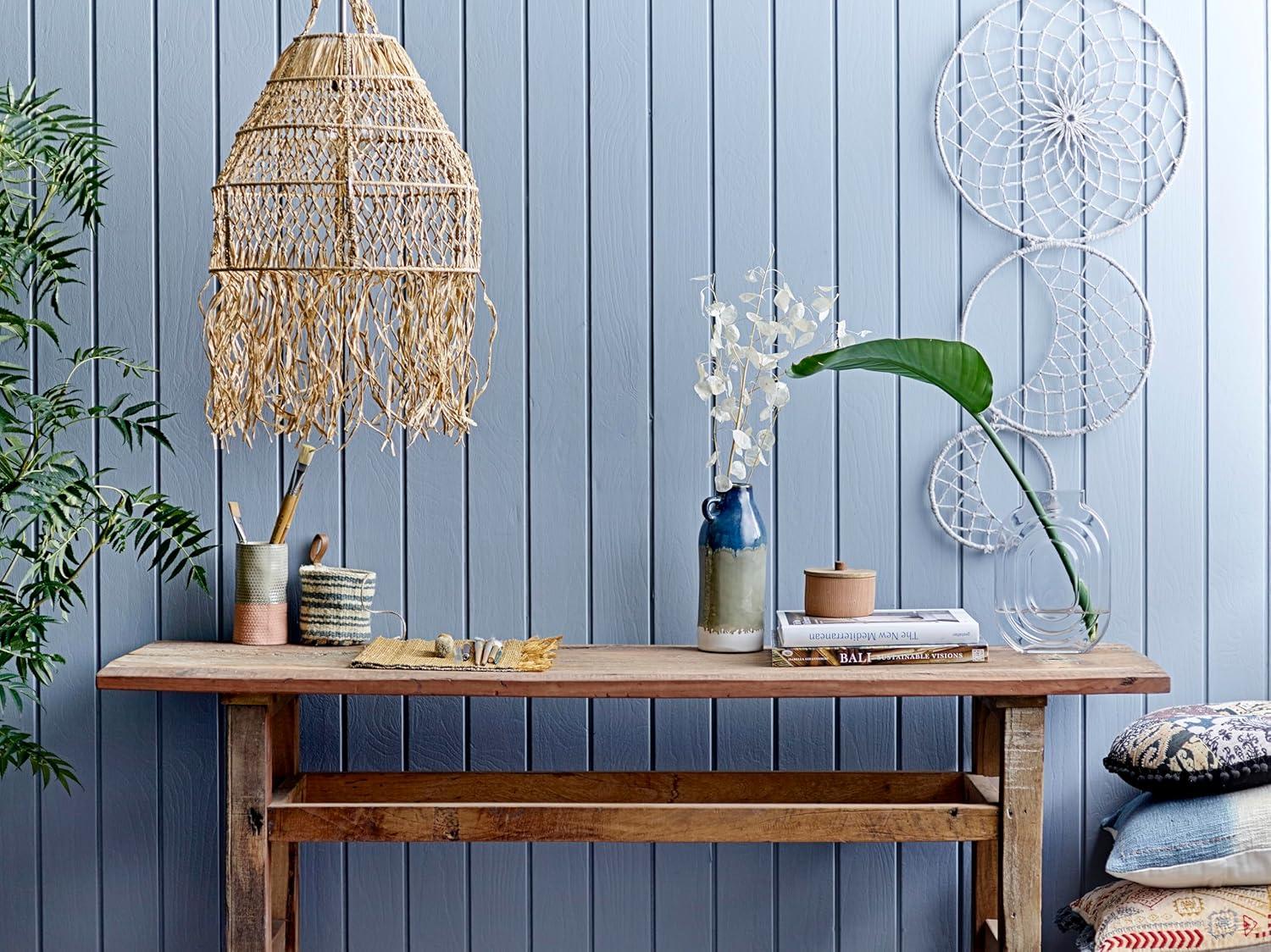 Reclaimed Elm Wood Console Table with Natural Finish