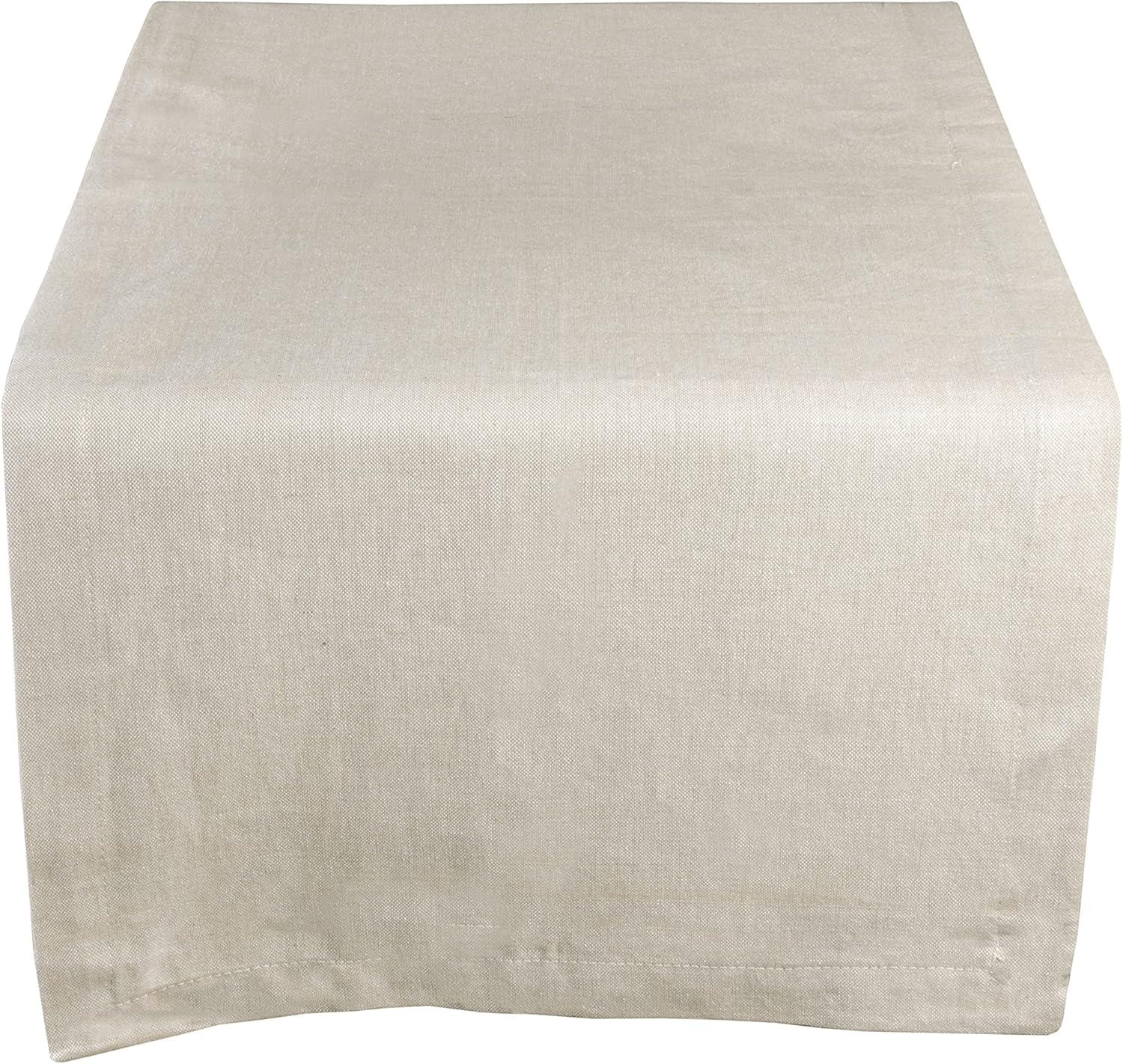 NATURAL SOLID CHAMBRAY TABLE RUNNER 14x72