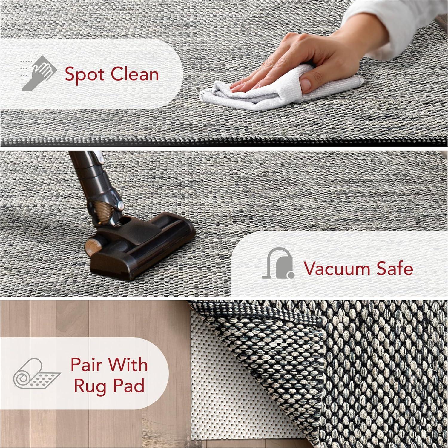 Nuloom Alessi Solid Farmhouse Cotton Kitchen Runner Indoor Area Rug - Hallway, Entryway, 2' 6" x 10', Gray