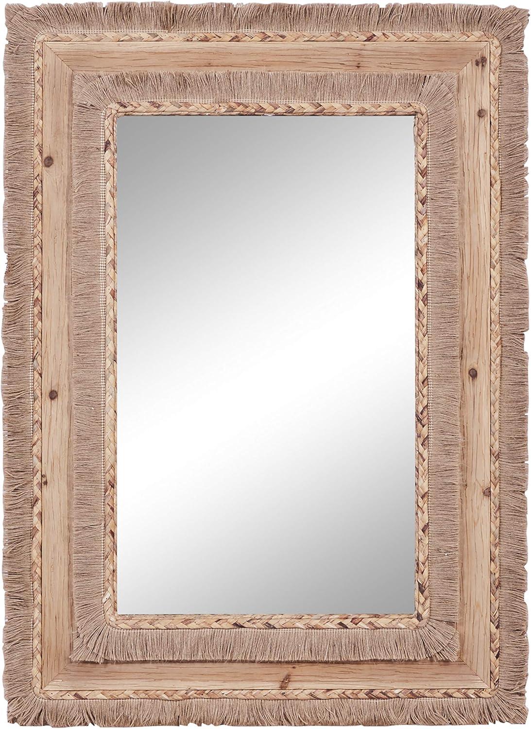 DecMode 26" x 36" Brown Wall Mirror