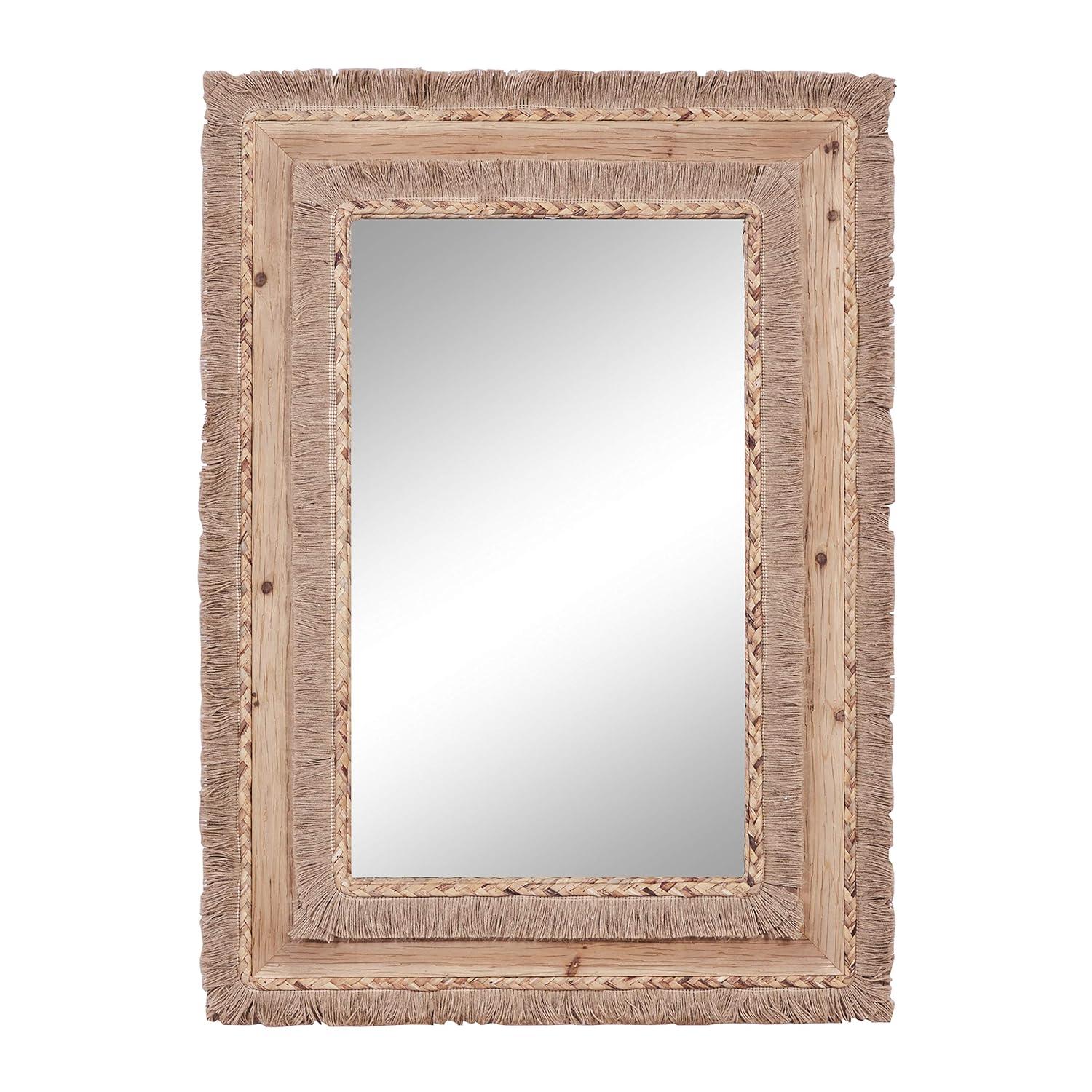 DecMode 26" x 36" Brown Wall Mirror