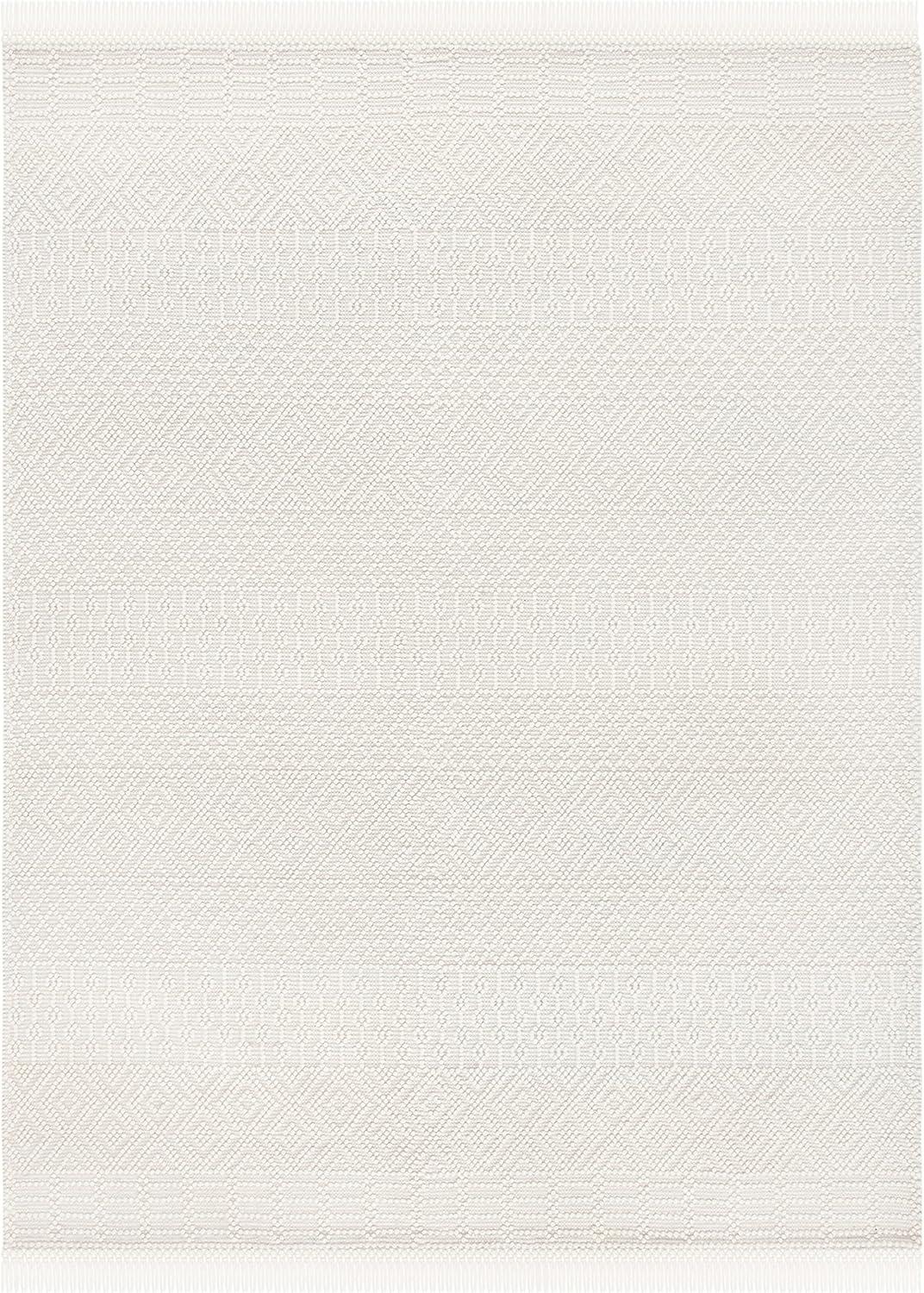 Ivory Artisan-Crafted 10' x 14' Hand-Tufted Wool Area Rug