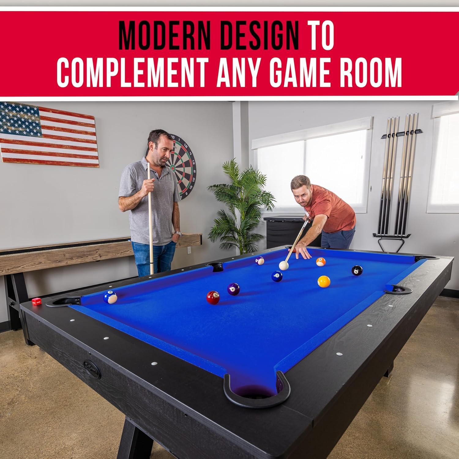 GoSports GoSports 7 ft Pool Table - Modern Billiards Table - Accessories Included