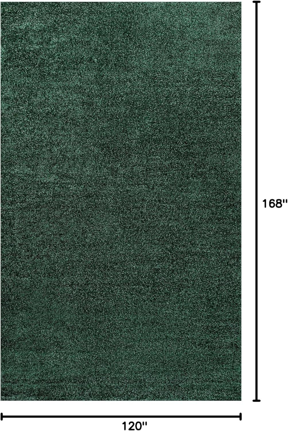 Haze Solid Low-Pile Emerald 10 ft. x 14 ft. Area rug -JONATHAN Y