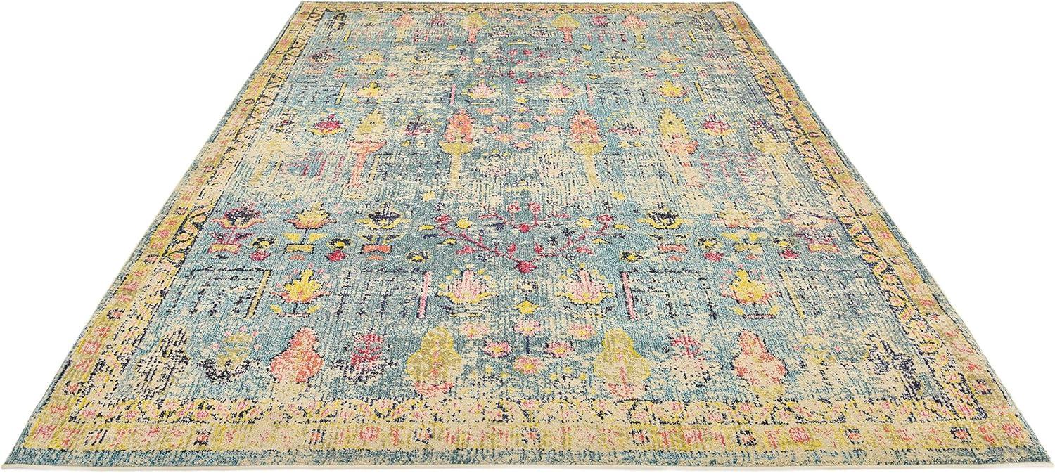 Unique Loom Monterey Collection Area Rug - Adobe (8'  x 10' Rectangle Blue/Beige)