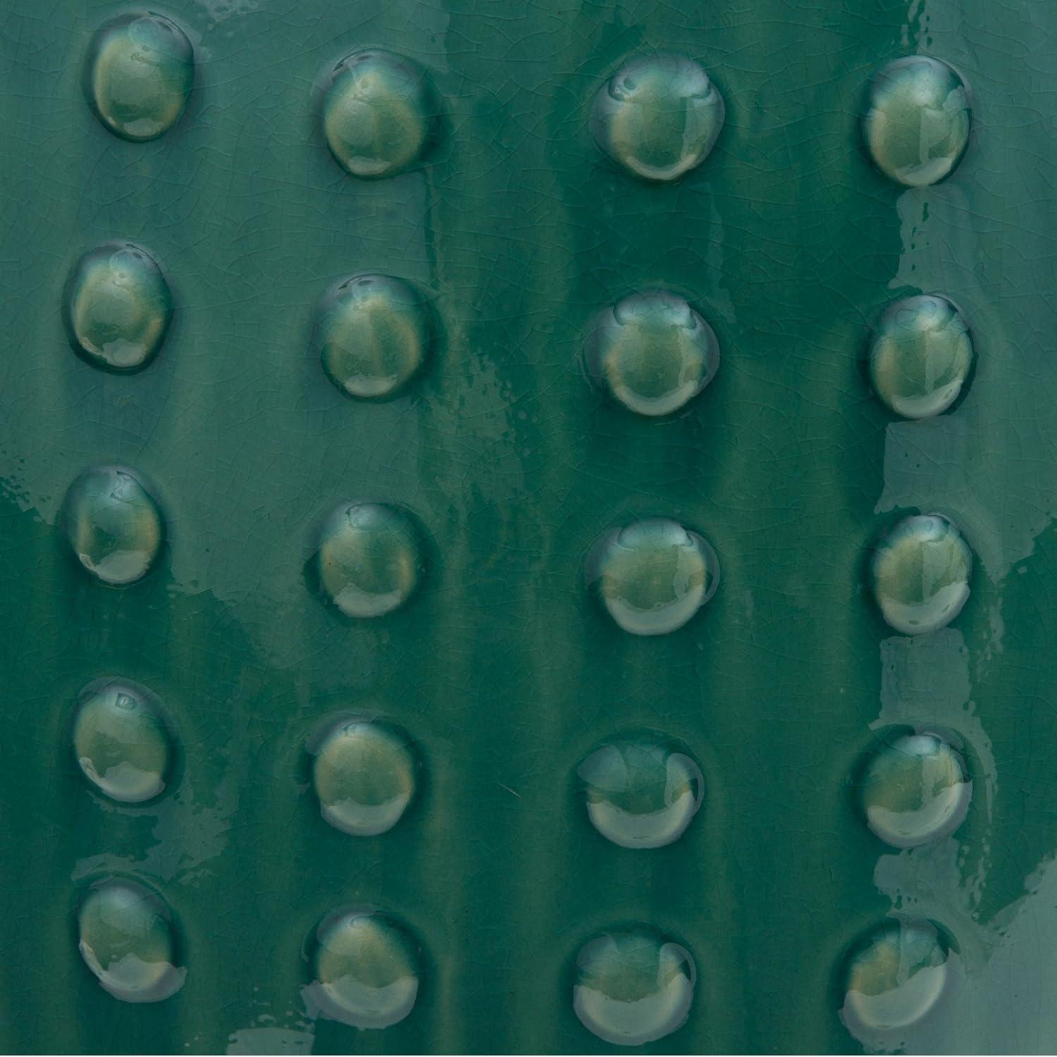 Oriental Furniture 20" Raised Dot Porcelain Garden Stool, Green