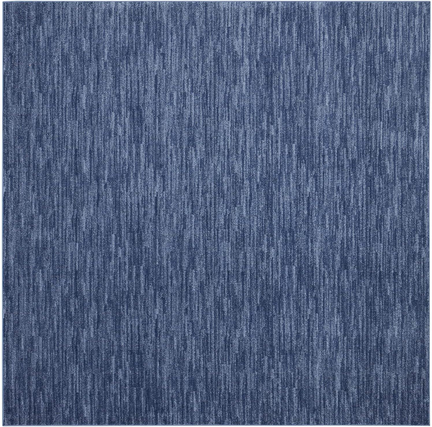 Nourison Nourison Essentials NRE01 Indoor/outdoor Area Rug - Navy Blue 9' x square