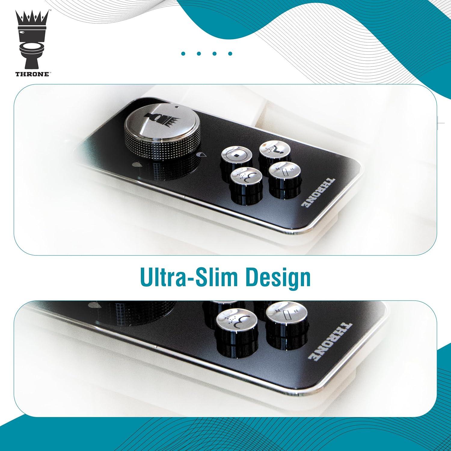 Throne Bidet Attachment for Toilet – USA Patented - Non-Electric Self Cleaning Water Sprayer Toilet Bidet Double Nozzle (Frontal & Rear Wash) Bidet Toilet Seat Attachment, Easy Install